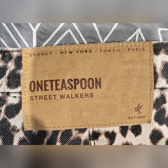 One Teaspoon Streetwalker High Waisted Straight Leg Denim Trousers Size 24 - Picture 5 of 12